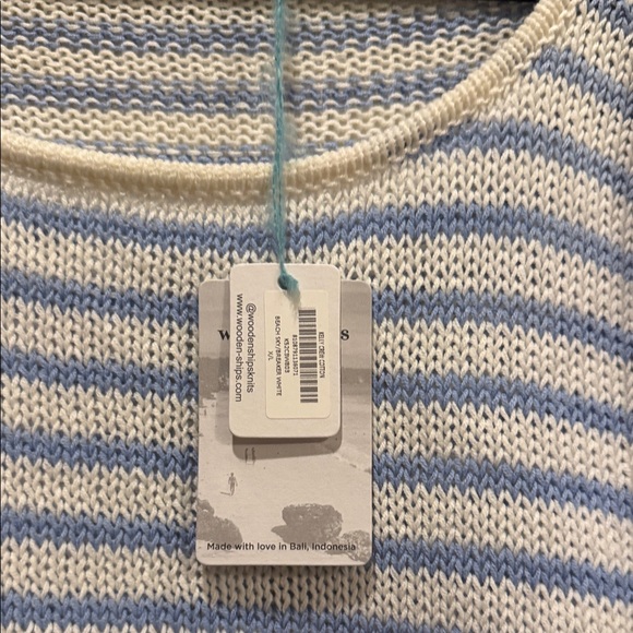 Wooden Ships Blue and White Striped Sweater - Picture 3 of 3
